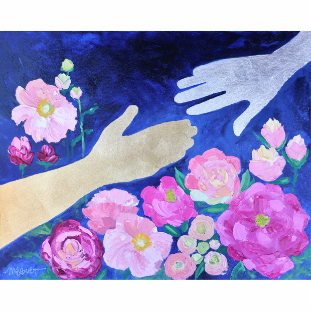 Out of Darkness - Compassion Floral painting