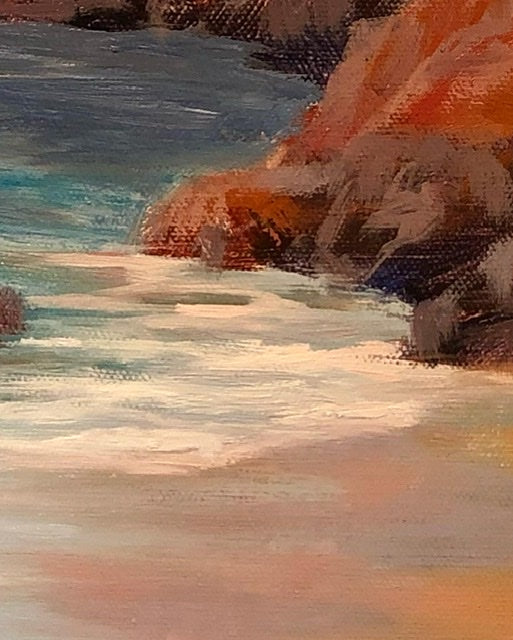 Sunset Reflections - California Seascape Painting - 156