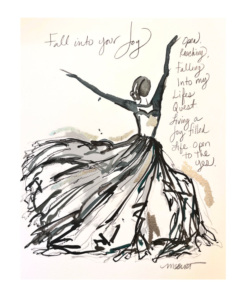 Fall into your Joy - Dancer Painting 1047