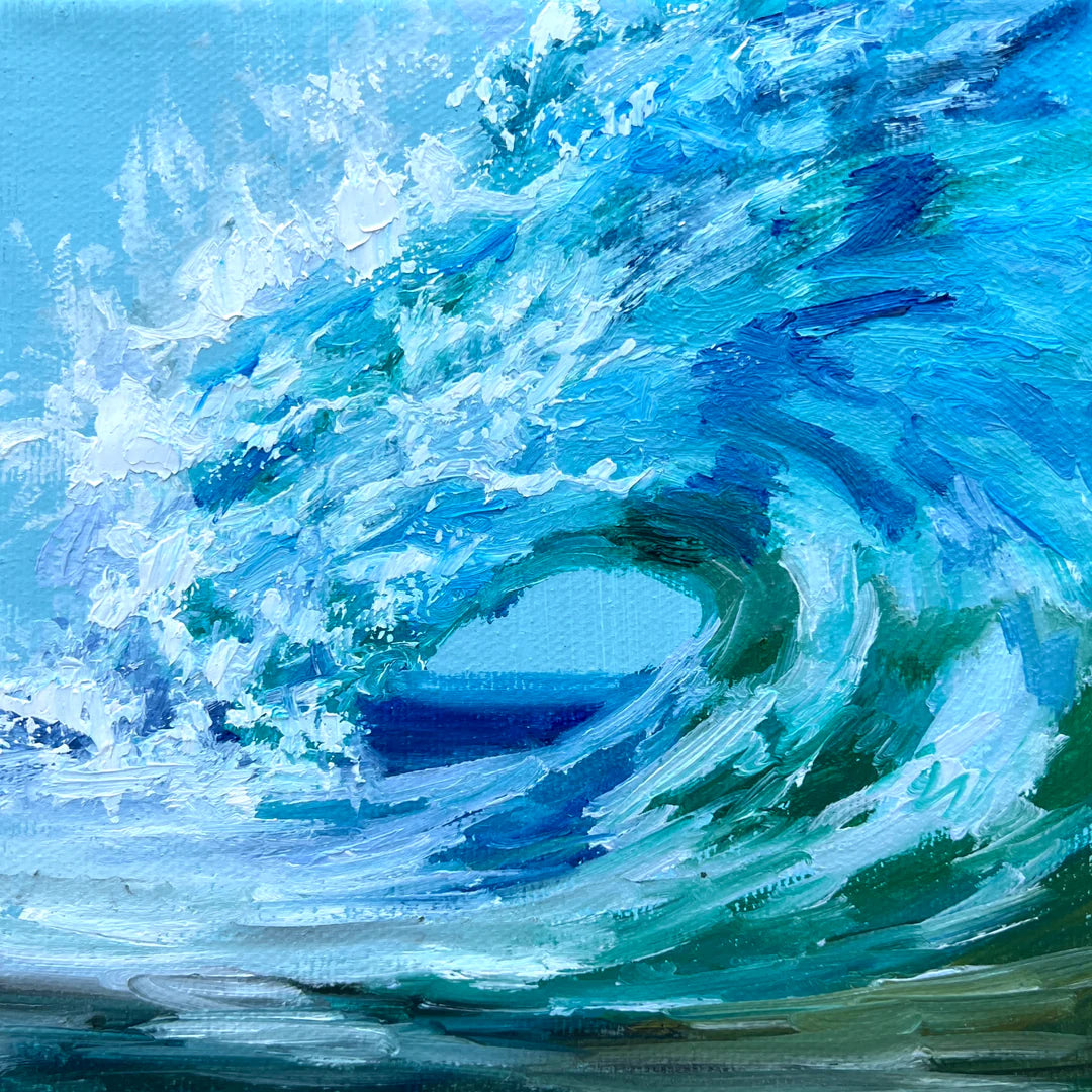 Framed Abstract WAVE Painting Class
