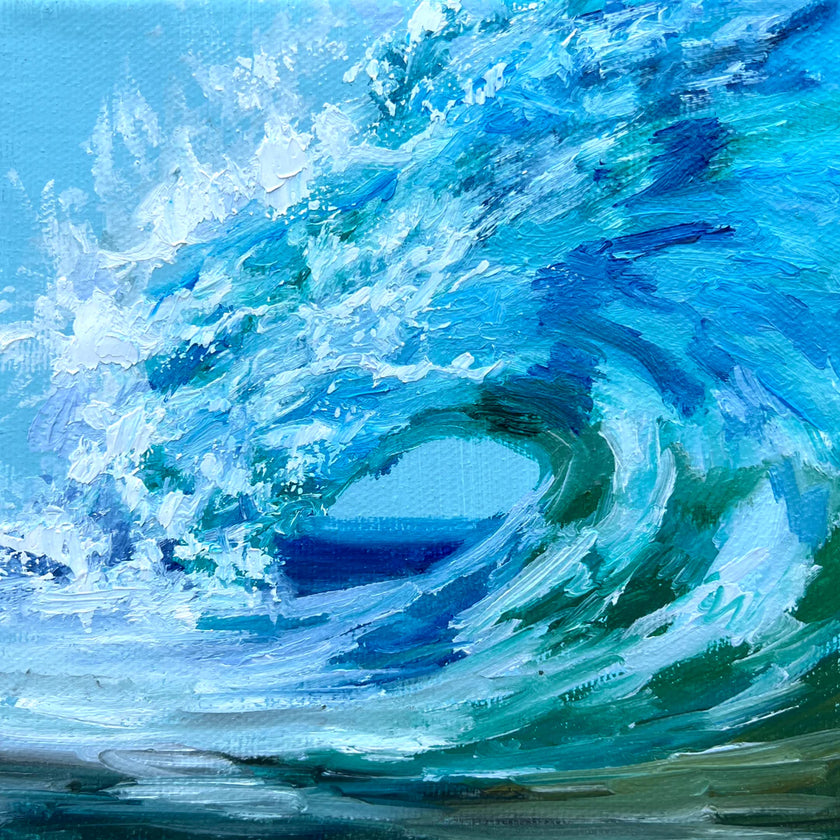 Framed Abstract WAVE Painting Class