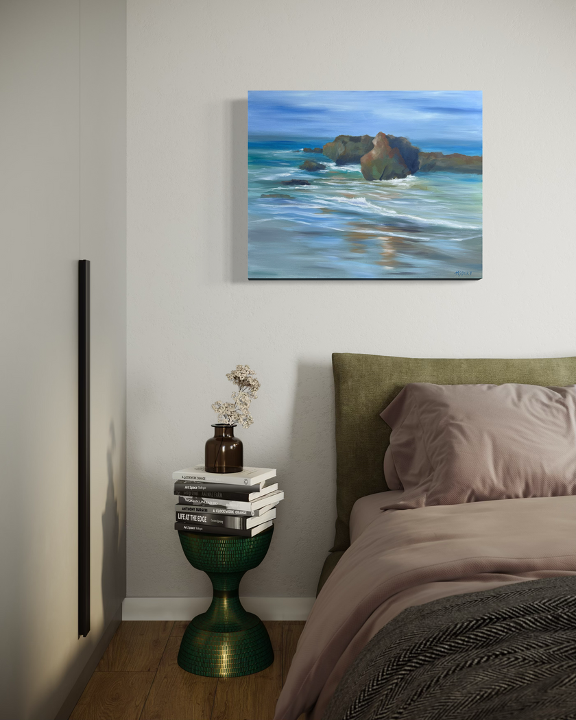 Ethereal Dancing Shoreline  - Seascape Painting - 181