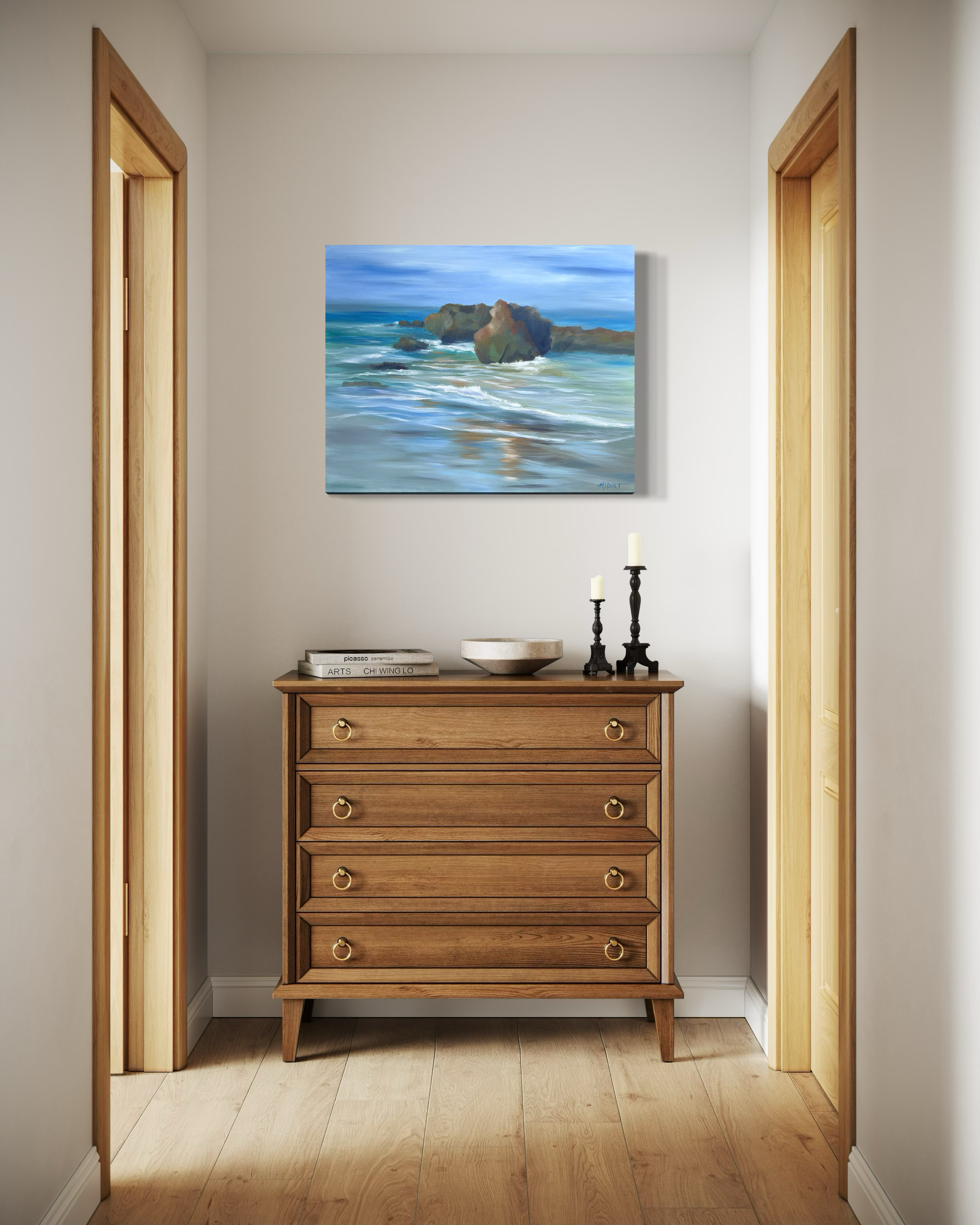 Ethereal Dancing Shoreline  - Seascape Painting - 181