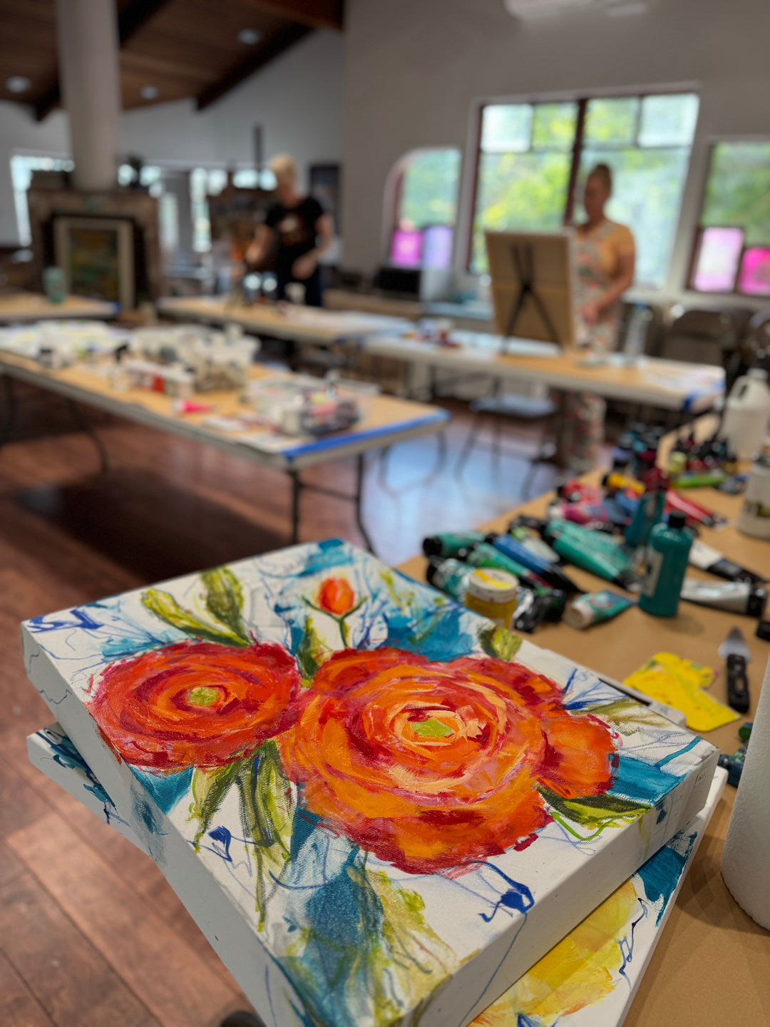Big Blooms: Floral Painting in Acrylic Class