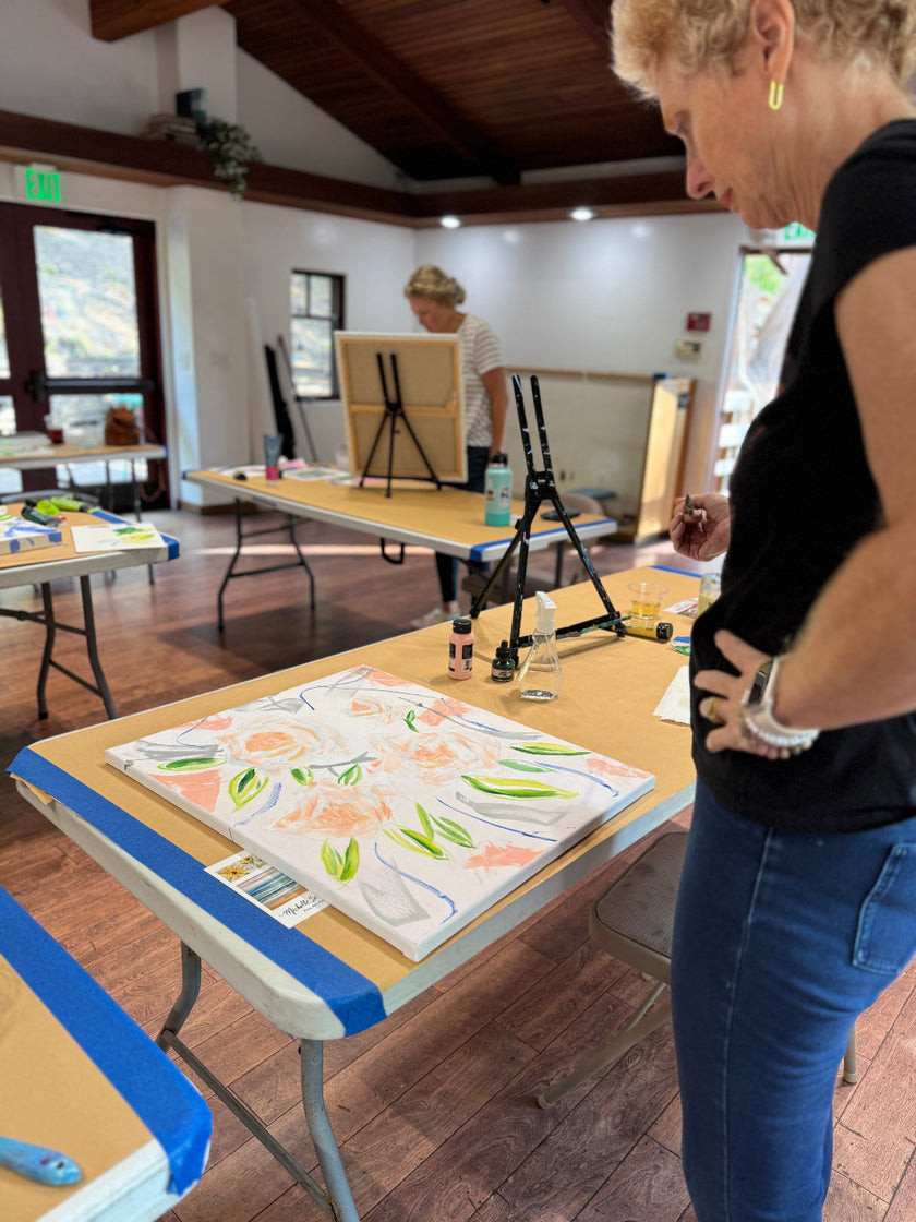 Big Blooms: Floral Painting in Acrylic Class