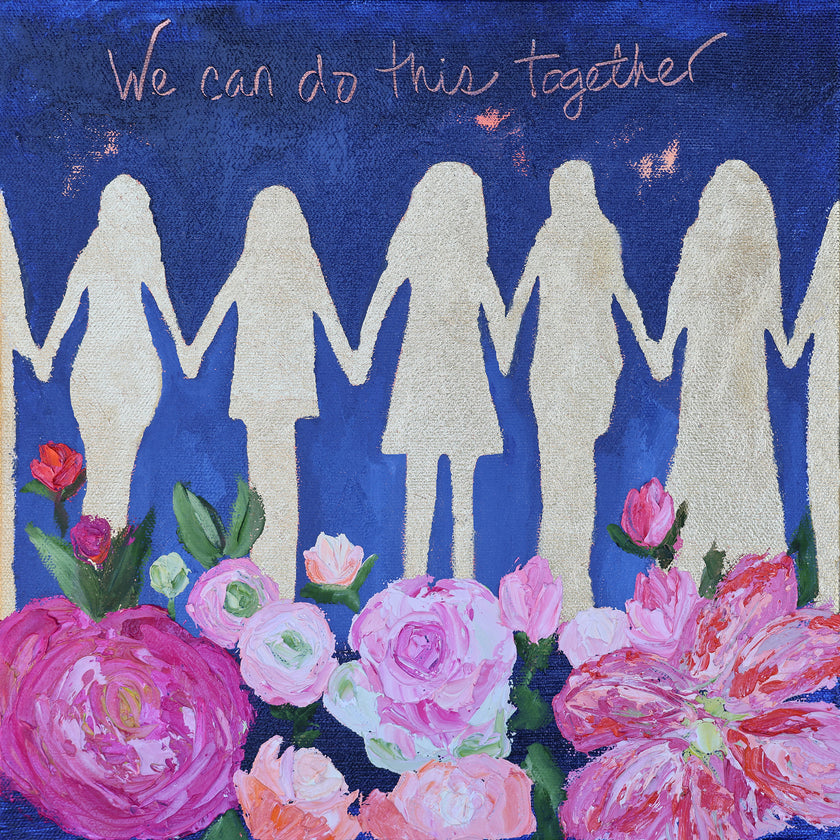 Together - Original painting - Floral and Women Series