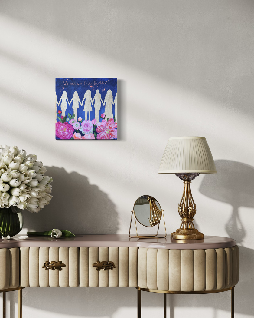Together - Original painting - Floral and Women Series