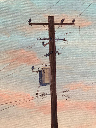 Sunset through the wires - Wired Painting 114
