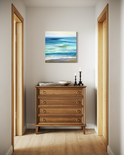 Golden Fading Light at High Tide - Seascape Series