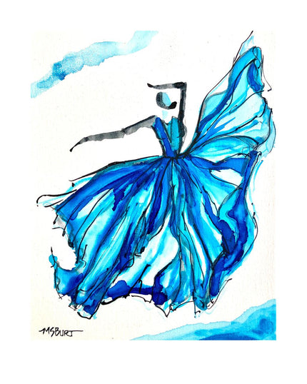 Wonderful Blue - Dancer Giclée Print - 1023