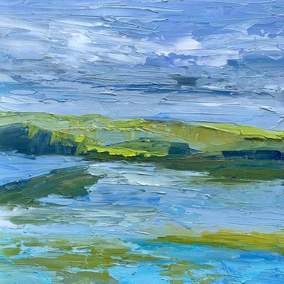 Palette Knife Newport Back Bay Painting - 140