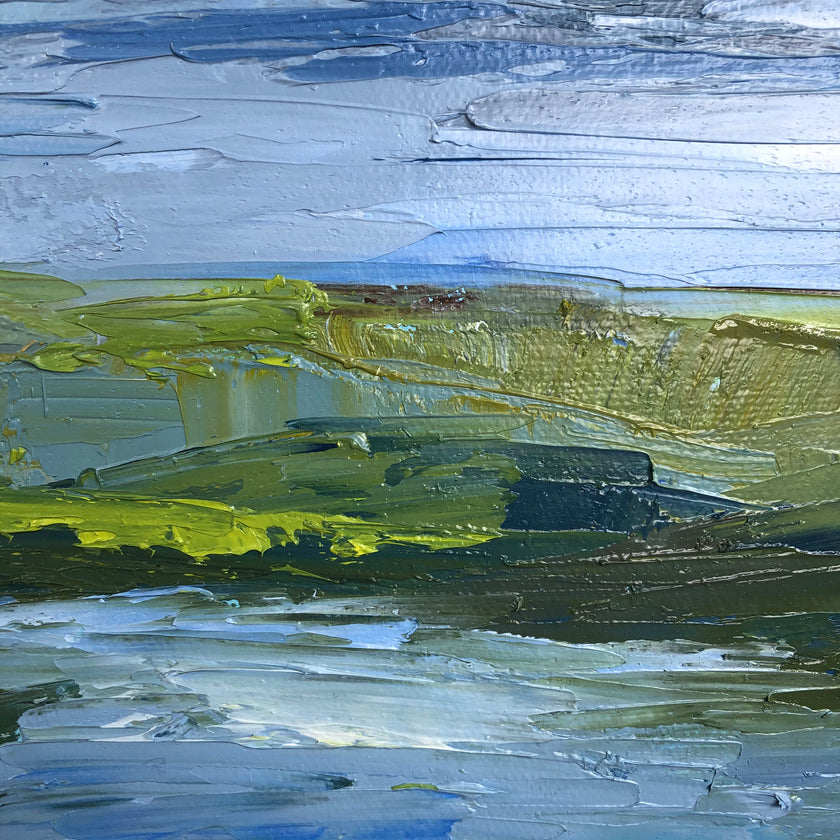 Palette Knife Newport Back Bay Painting - 140