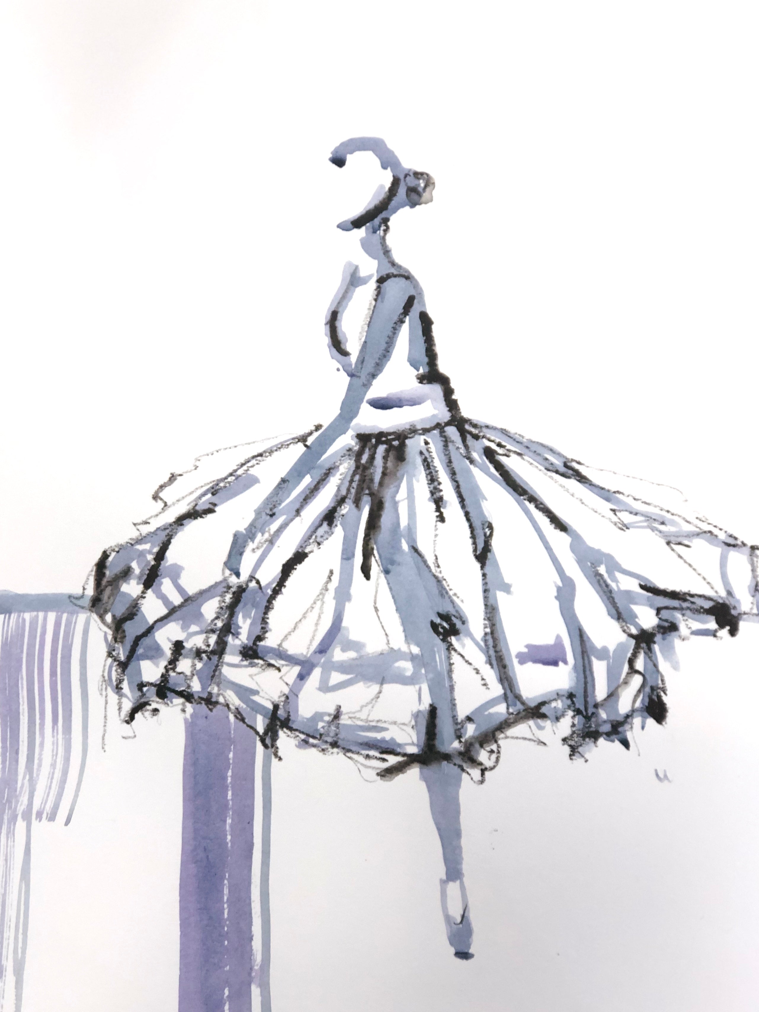 Ballerina Drawing and Painting Exploration with Live Model Class