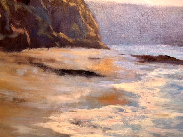 Crystal Cove Reflections  - Ethereal Seascape Painting - 159