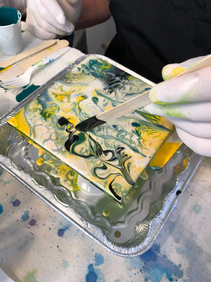 Abstract Acrylic Pour Painting Class