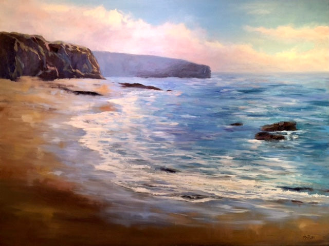 Crystal Cove Reflections  - Ethereal Seascape Painting - 159