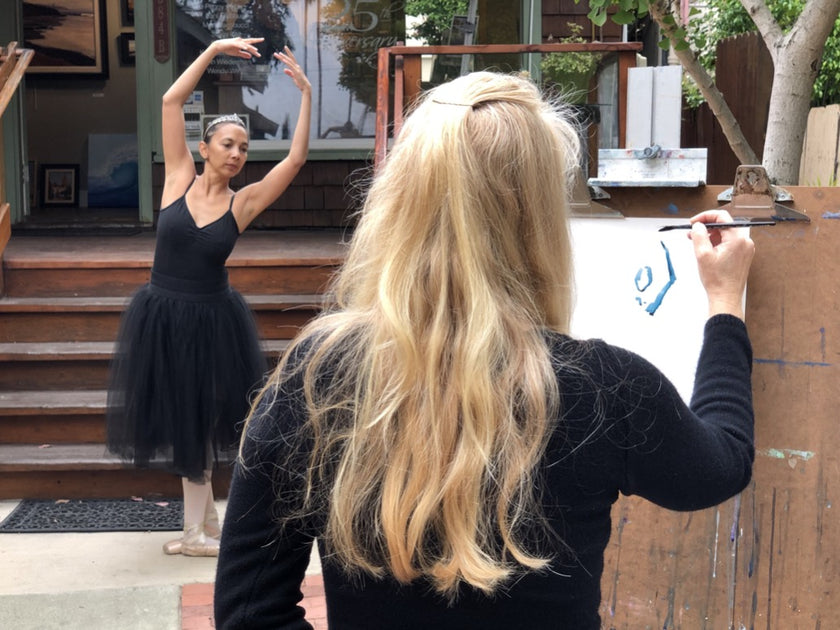 Ballerina Drawing and Painting Exploration with Live Model Class