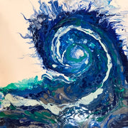 Abstract WAVE Acrylic Pour Painting Class