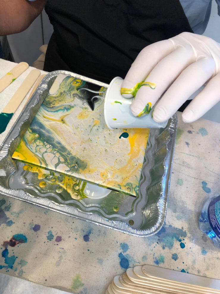 Abstract Acrylic Pour Painting Class