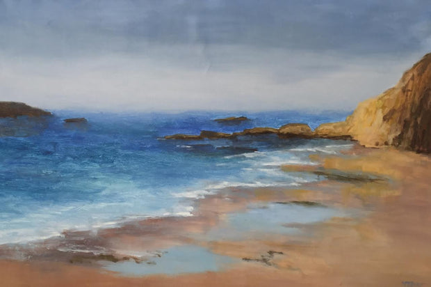 Coastal Reflection at Main Beach - Seascape Painting 125