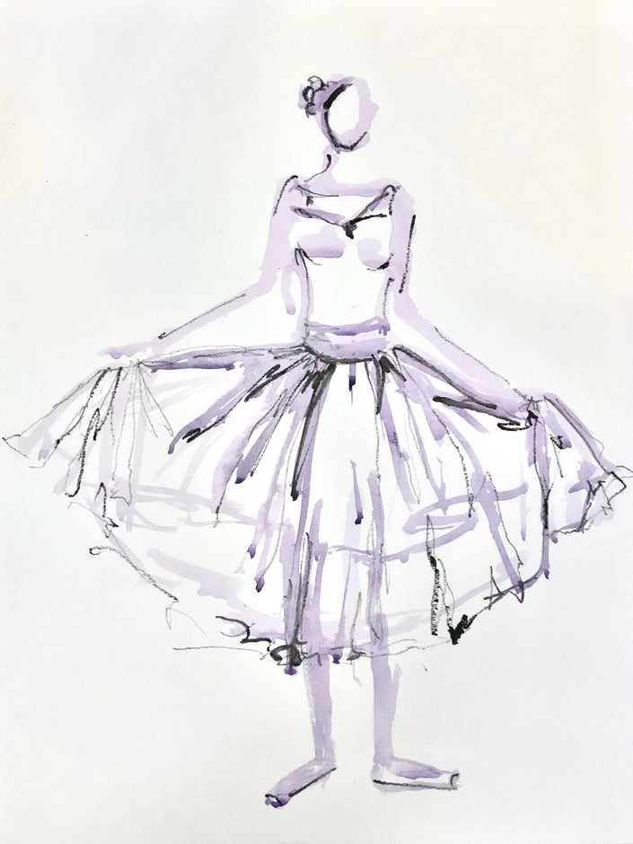 Ballerina Drawing and Painting Exploration with Live Model Class