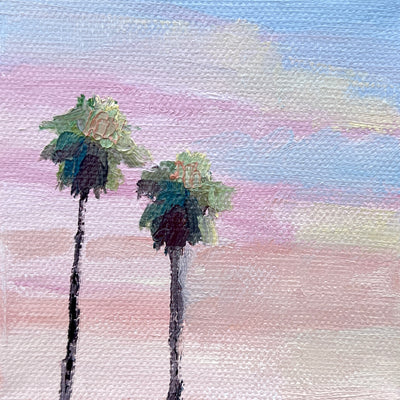 Golden Hour, Palms - Sunset Painting 114